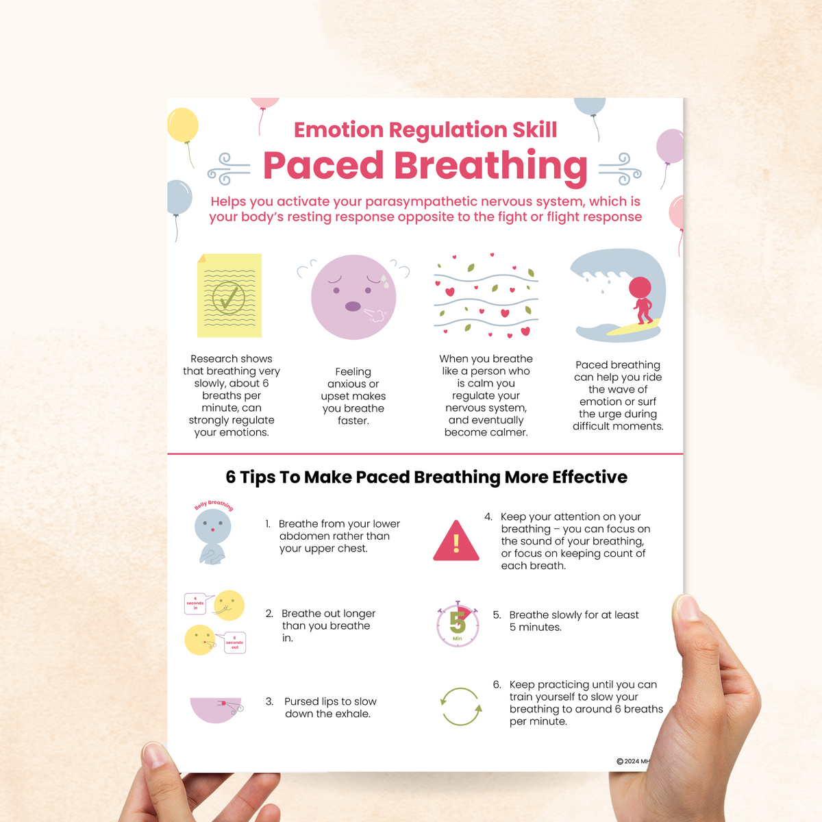 DBT Paced Breathing Handout – Mental Health Center Kids