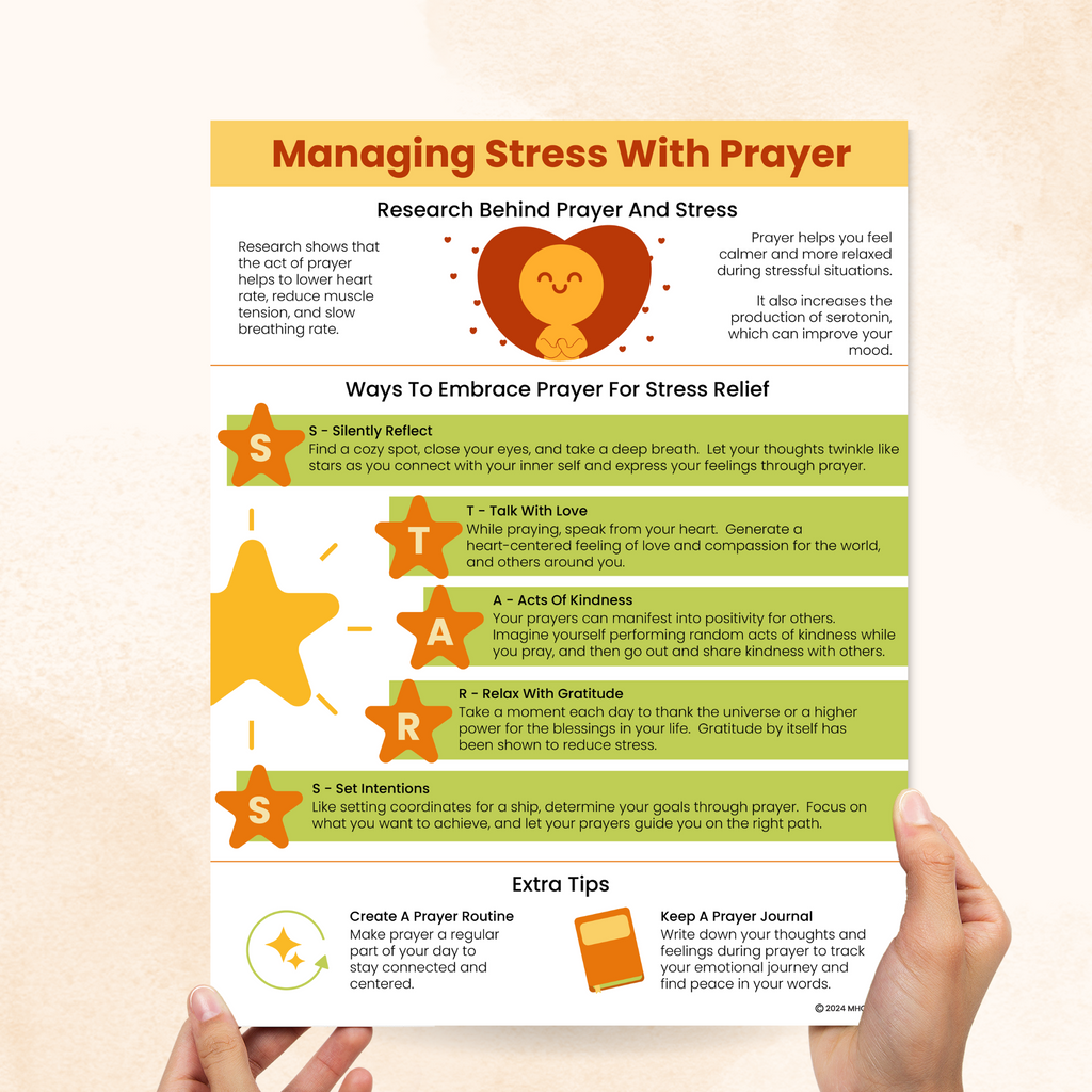 managing stress with prayer handout