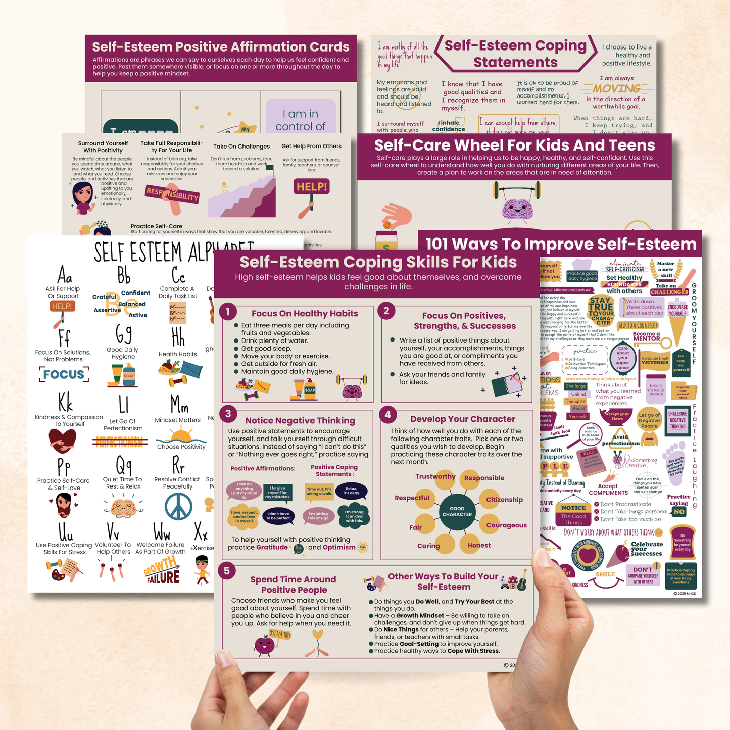 self-esteem coping skills worksheets