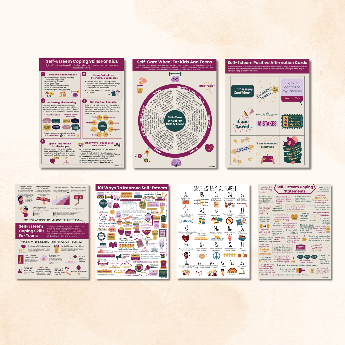 self-esteem coping skills bundle