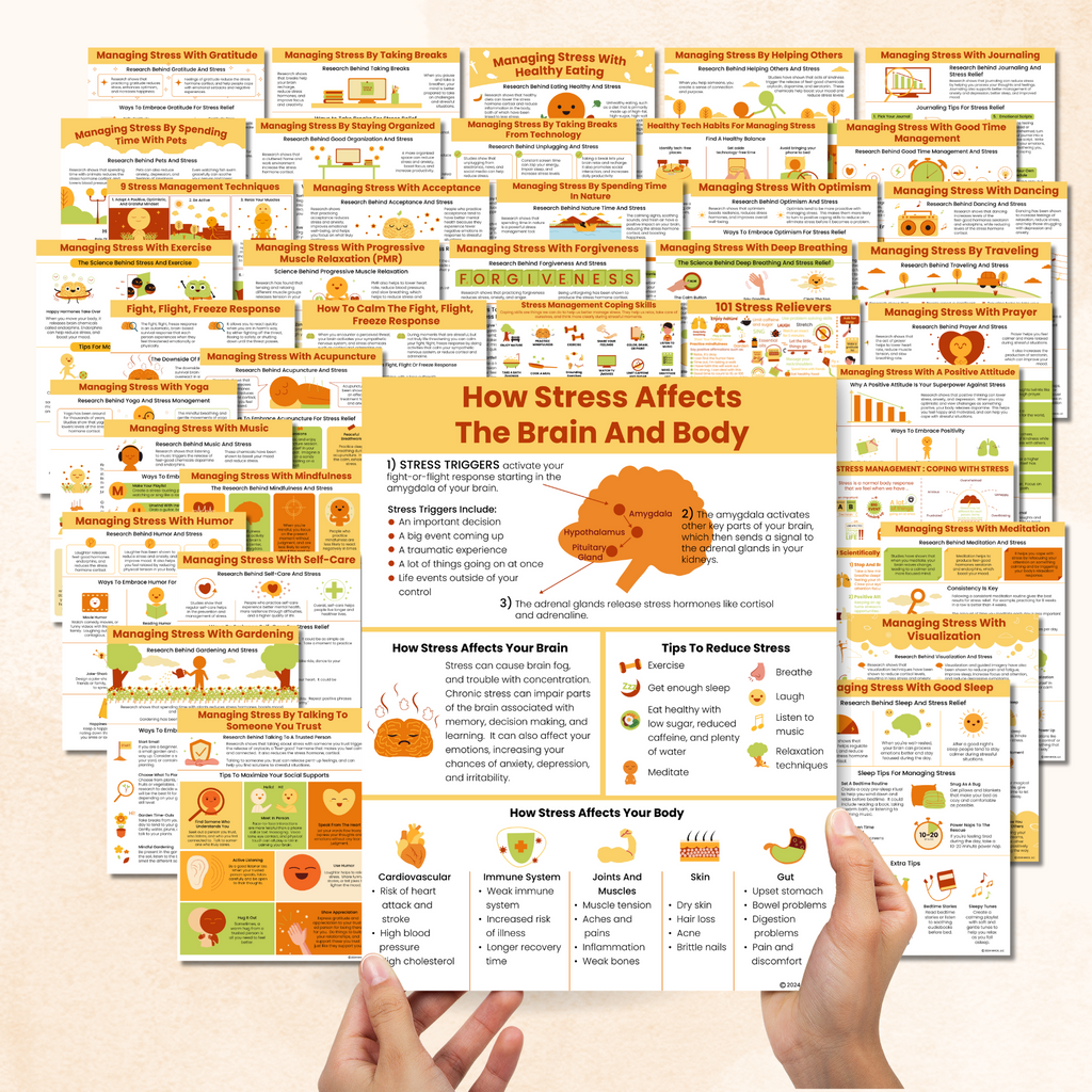 stress management handouts bundle