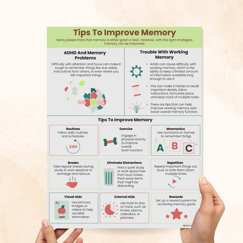 Adhd Memory Worksheets.pdf ADHD Worksheets – Mental Health Center Kids