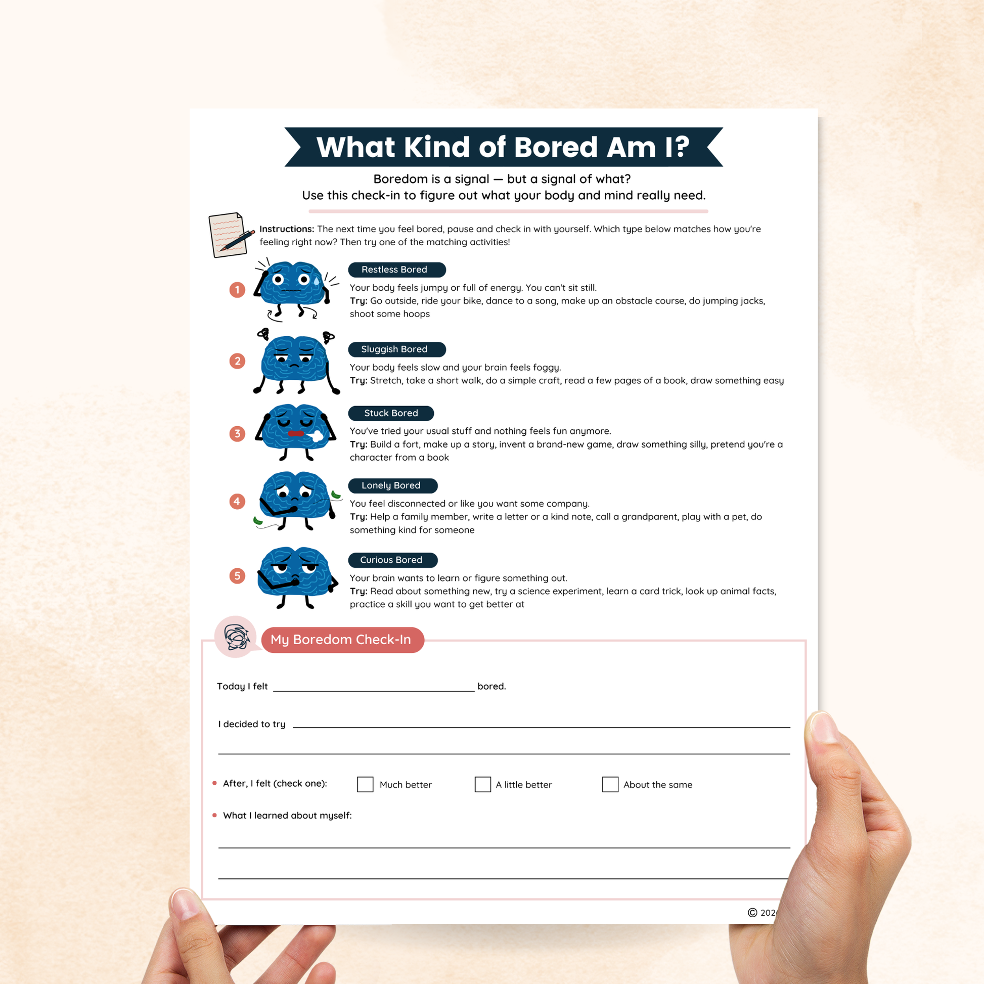 boredom worksheet