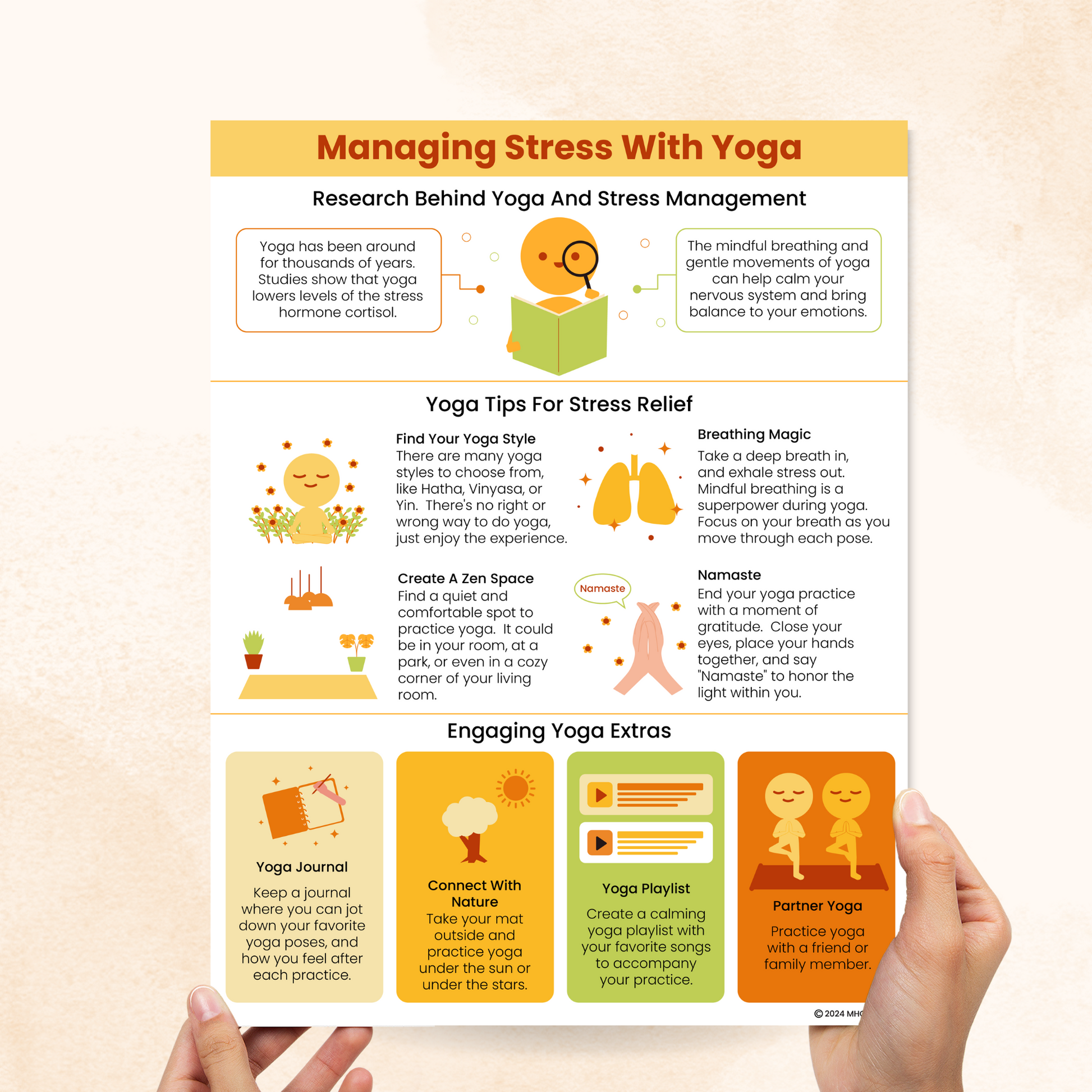 managing stress with yoga handout