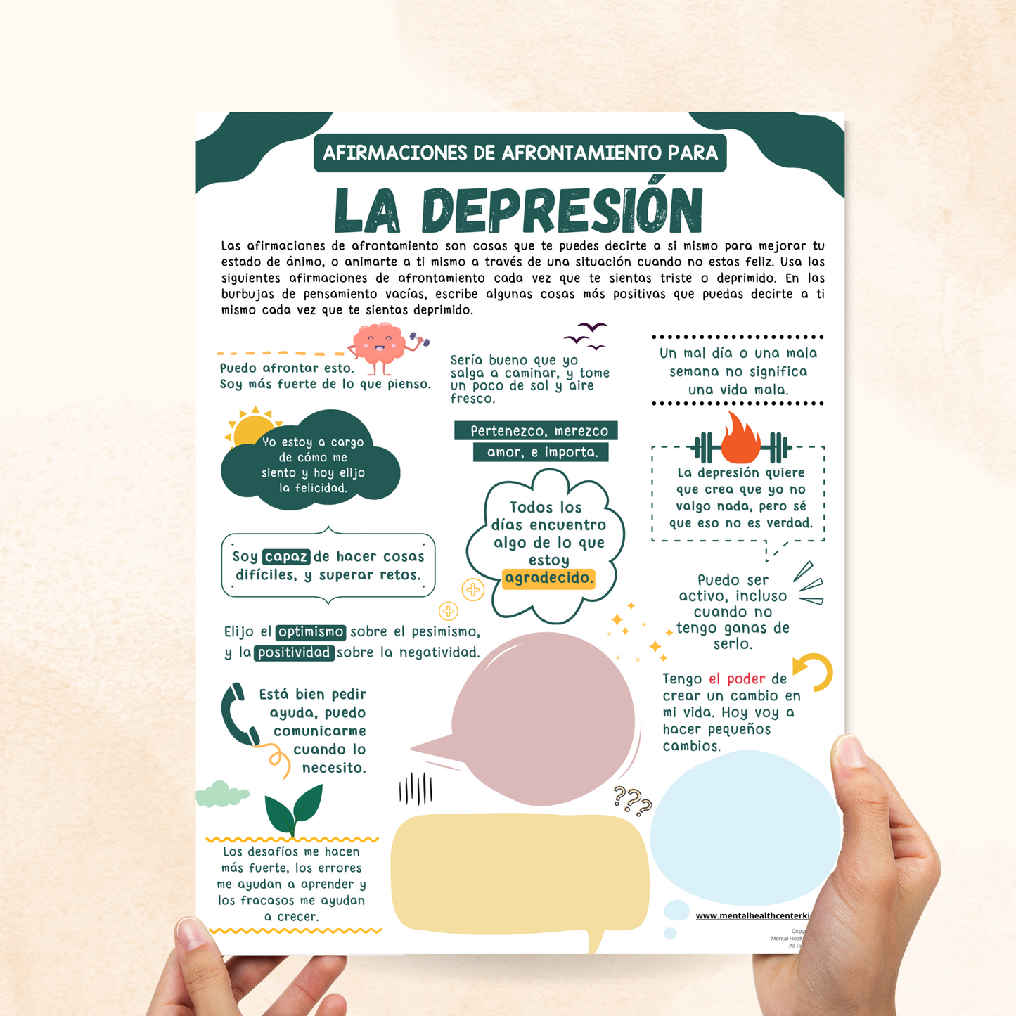 Afirmaciones De Afrontamiento Para La Depresion 