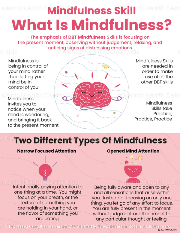 What Is Mindfulness In DBT? (PDF) – Mental Health Center Kids