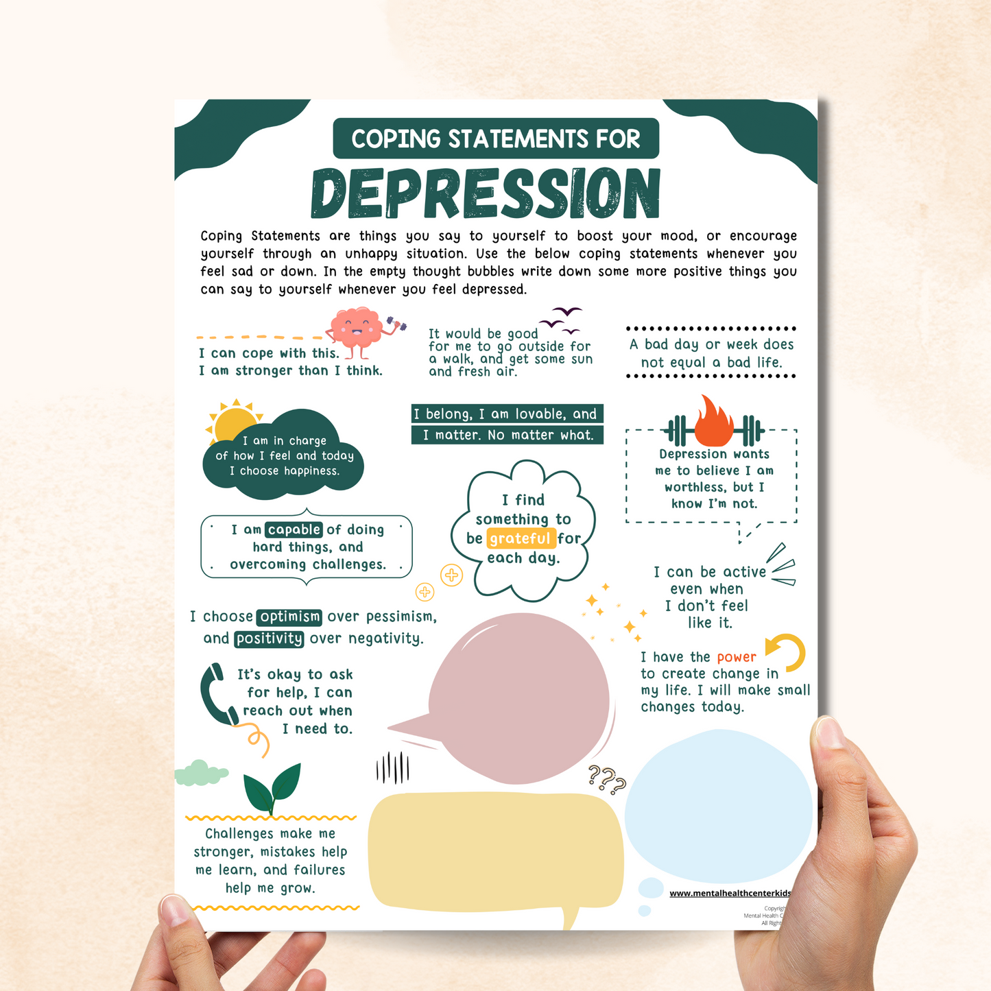 Coping Statements for Depression