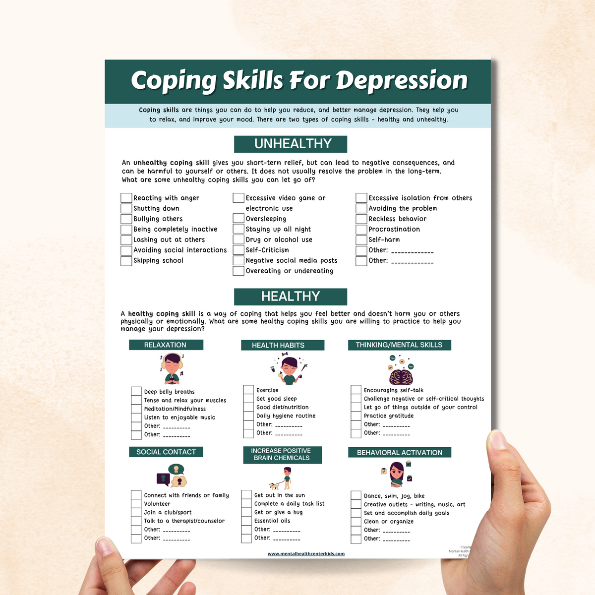 Coping Skills For Depression – Mental Health Center Kids