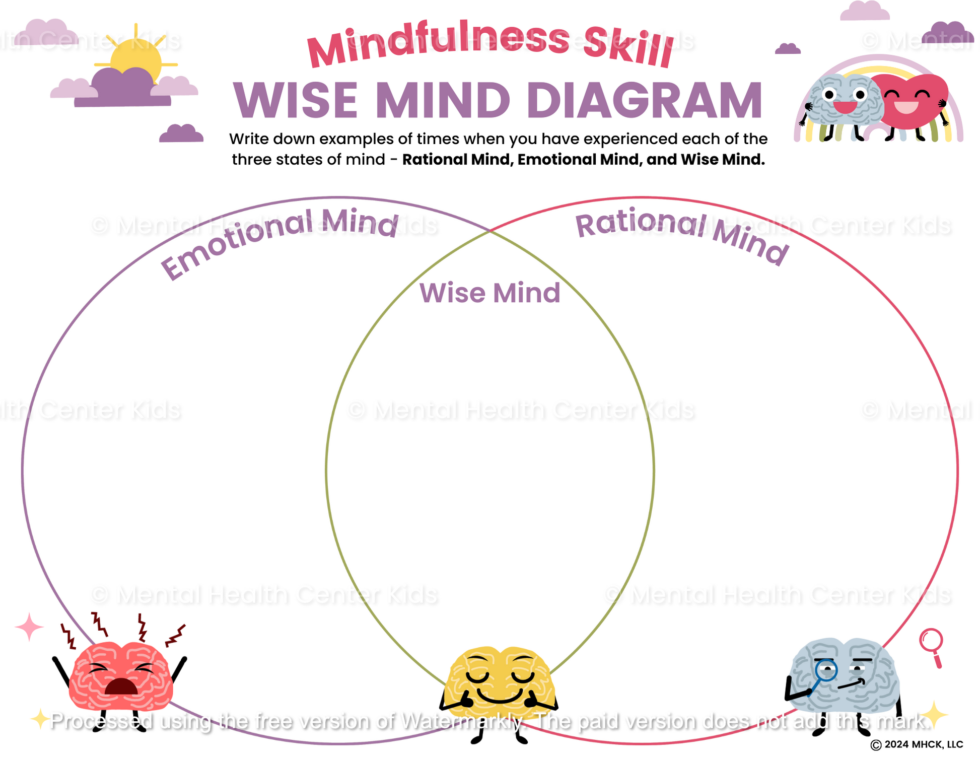 dbt wise mind venn diagram worksheet