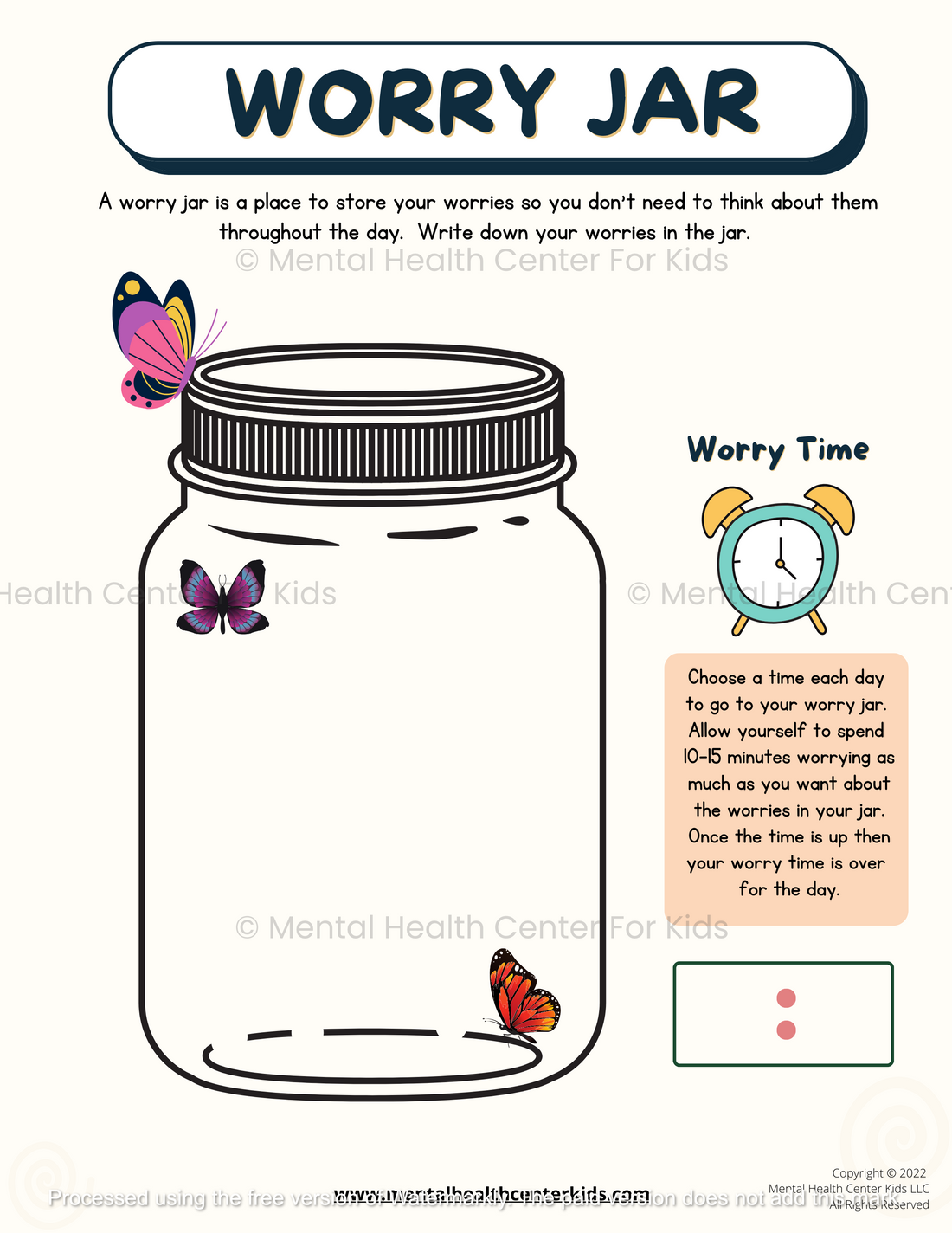 Worry Jar Mental Health Center Kids Worry Jar Mental Health Center Kids