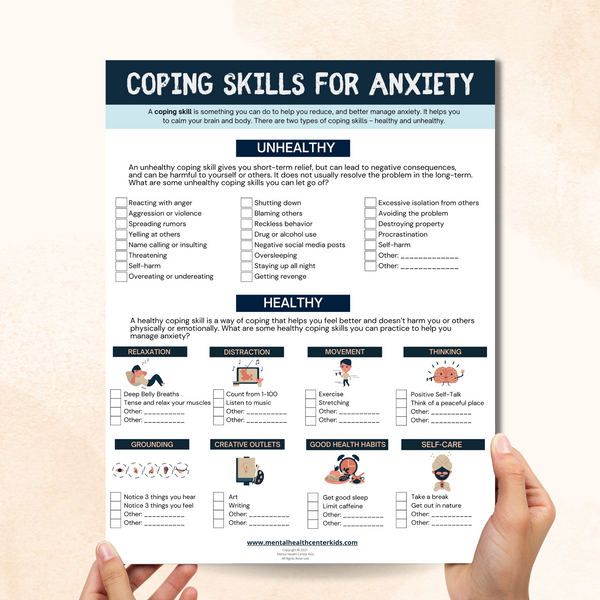 Coping Skills for Anxiety – Mental Health Center Kids