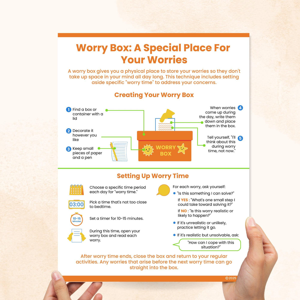 Worry Box Handout – Mental Health Center Kids