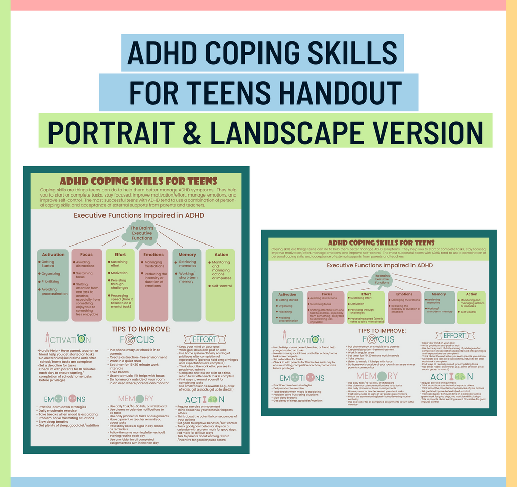 adhd coping skills for teens