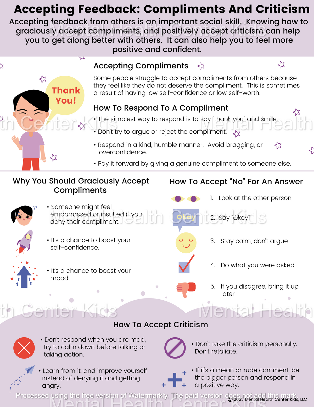 Accepting Feedback: Compliments and Criticisms – Mental Health Center Kids