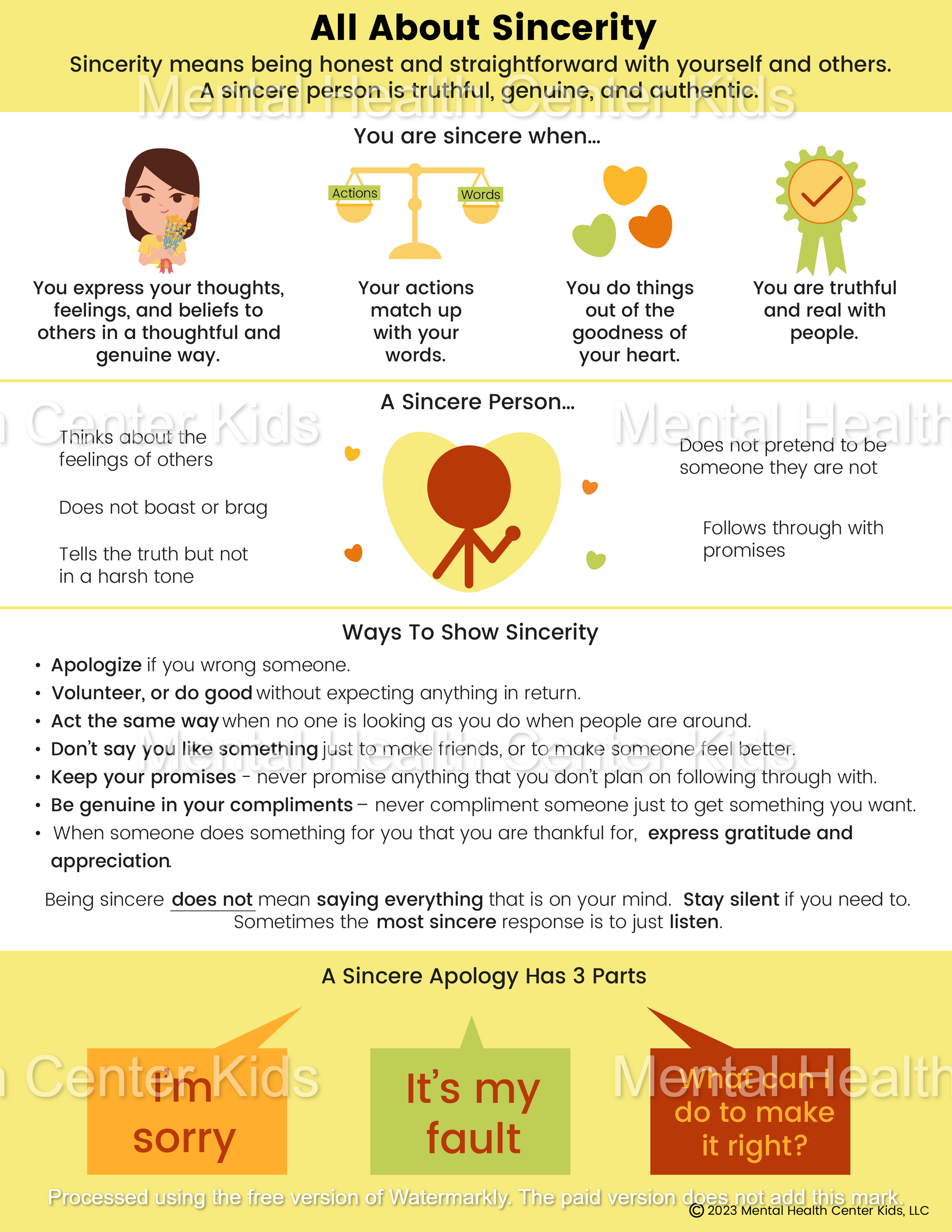 All About Sincerity – Mental Health Center Kids