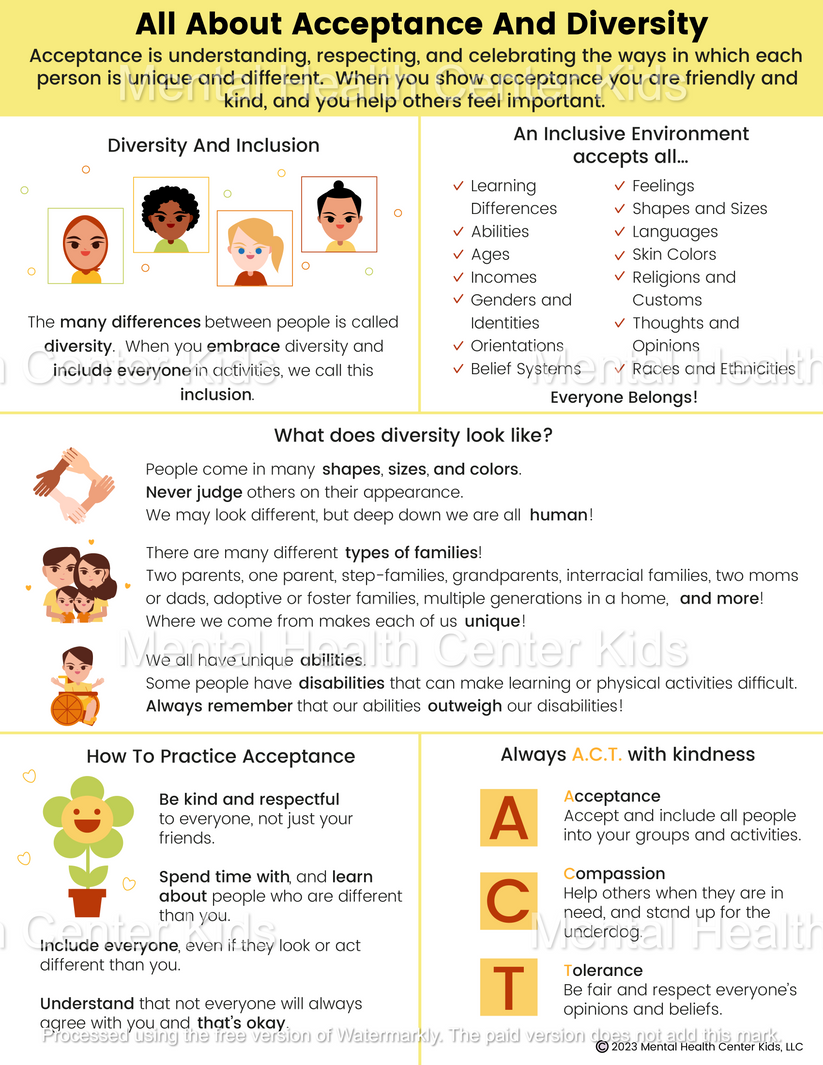 All About Acceptance & Diversity – Mental Health Center Kids