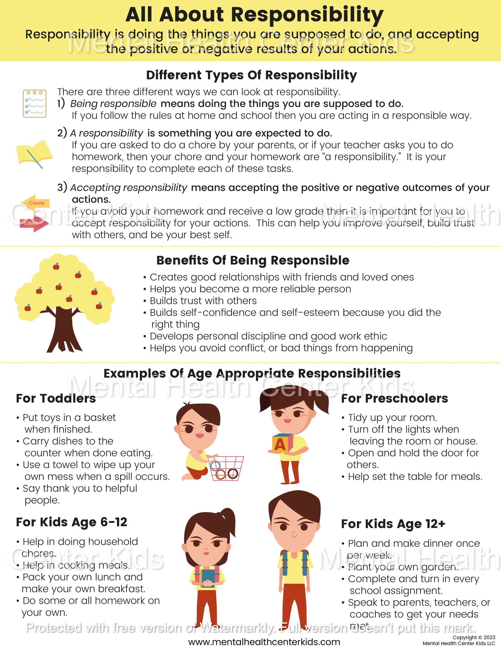 All About Responsibility – Mental Health Center Kids