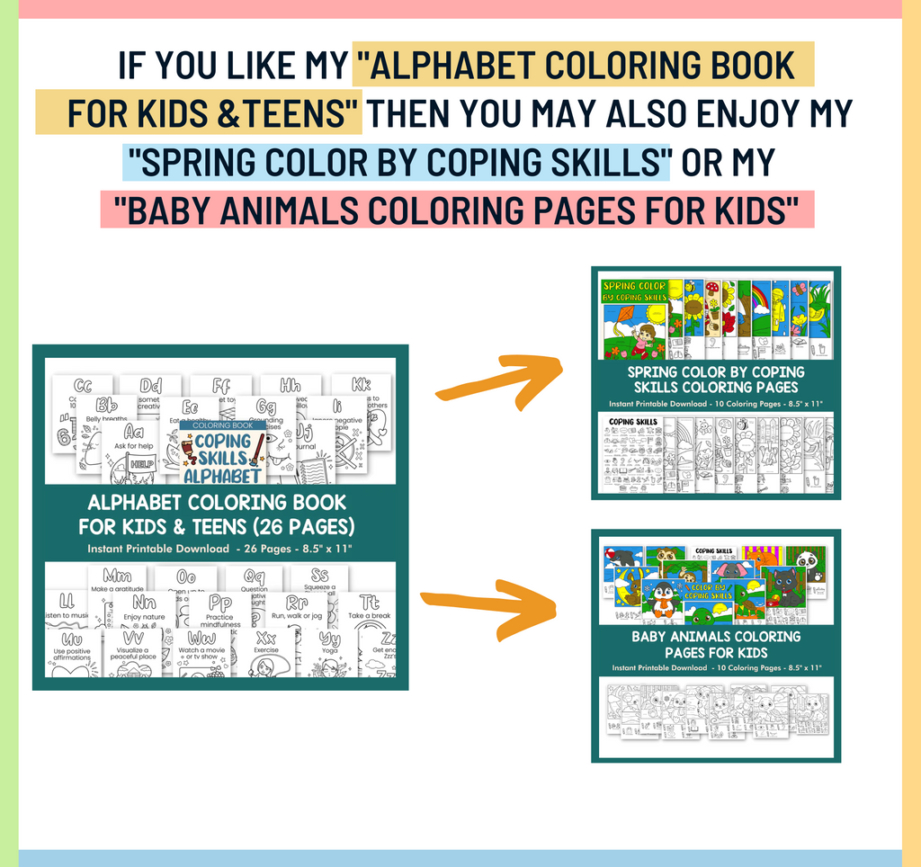 Alphabet Coloring Book Coping Skills