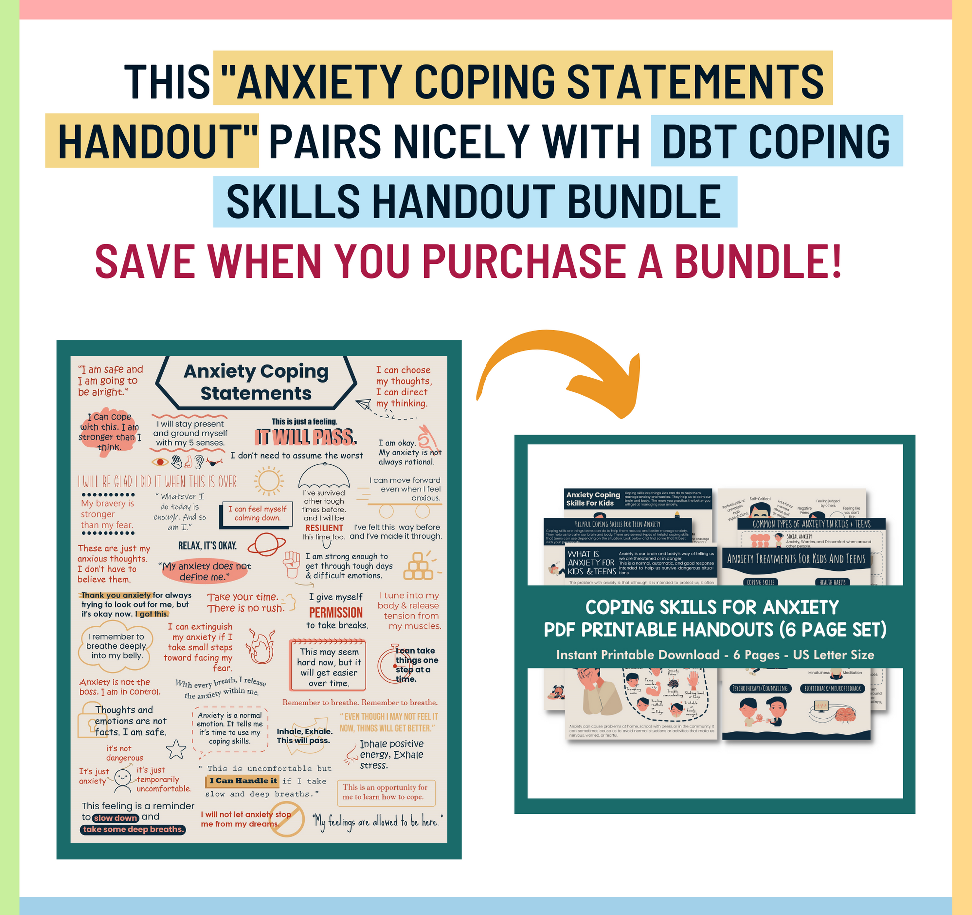 Anxiety Coping Statements