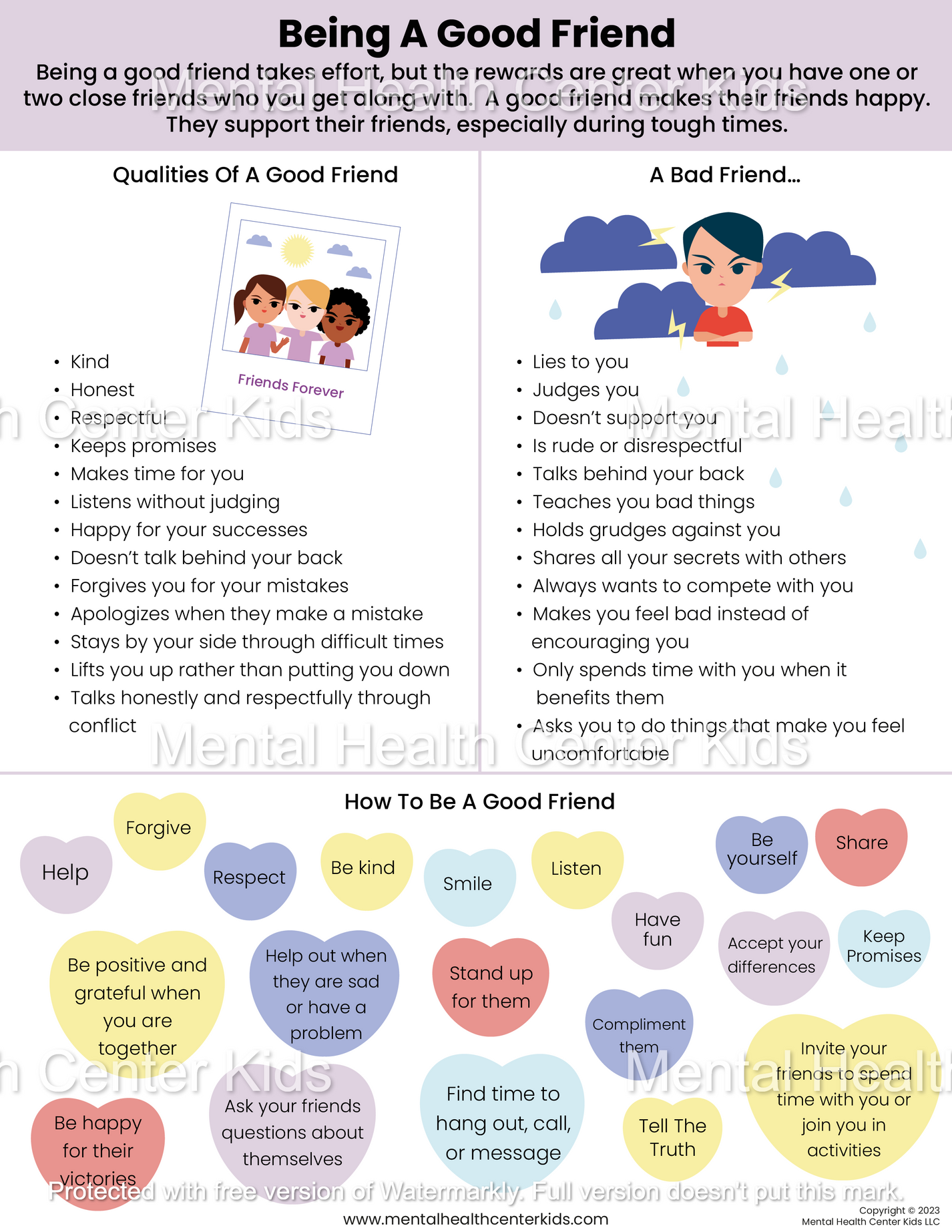 Being a Good Friend – Mental Health Center Kids