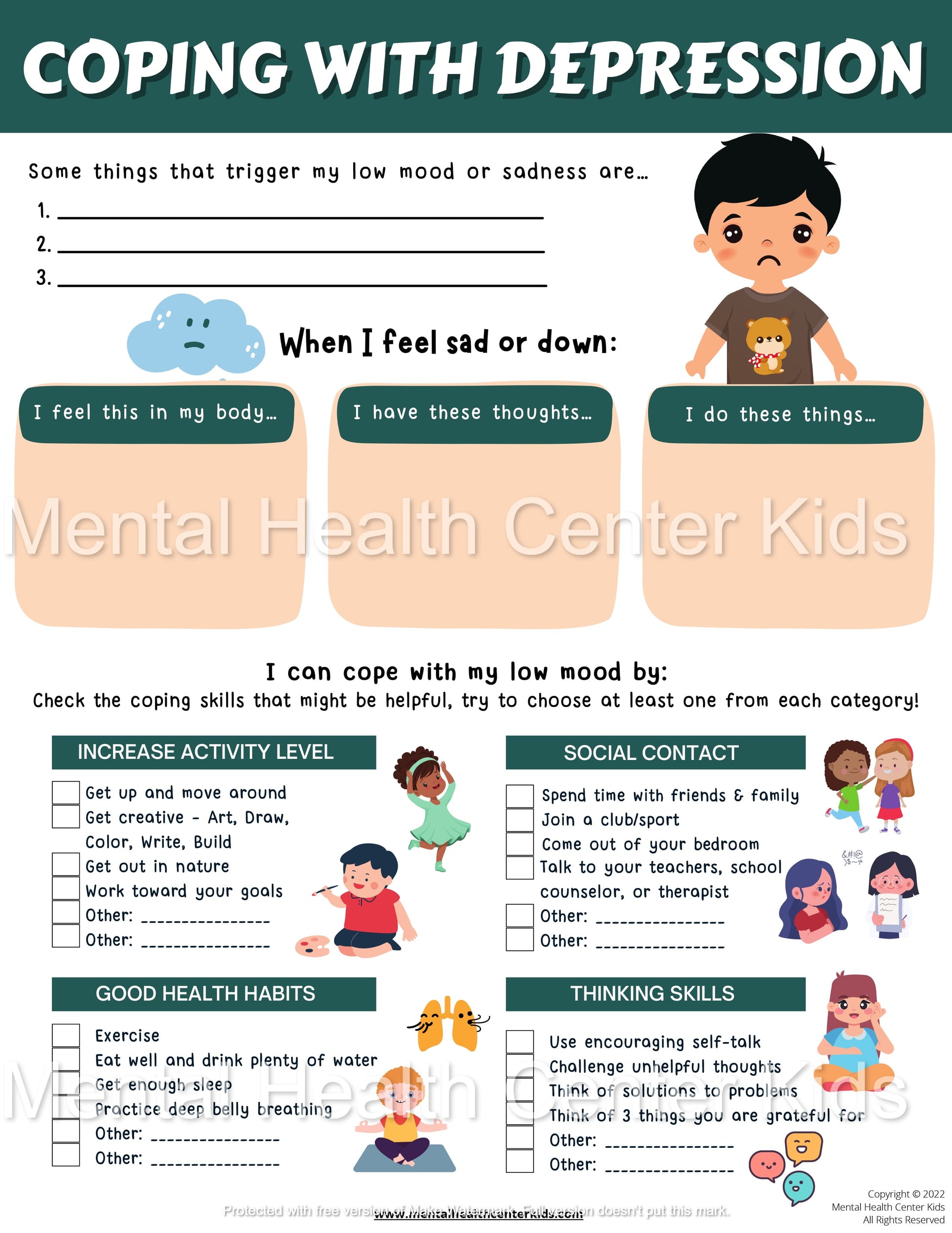 Depression Worksheets for Kids and Teens – Mental Health Center Kids depression-worksheets-for-kids-and-teens-mental-health-center-kids