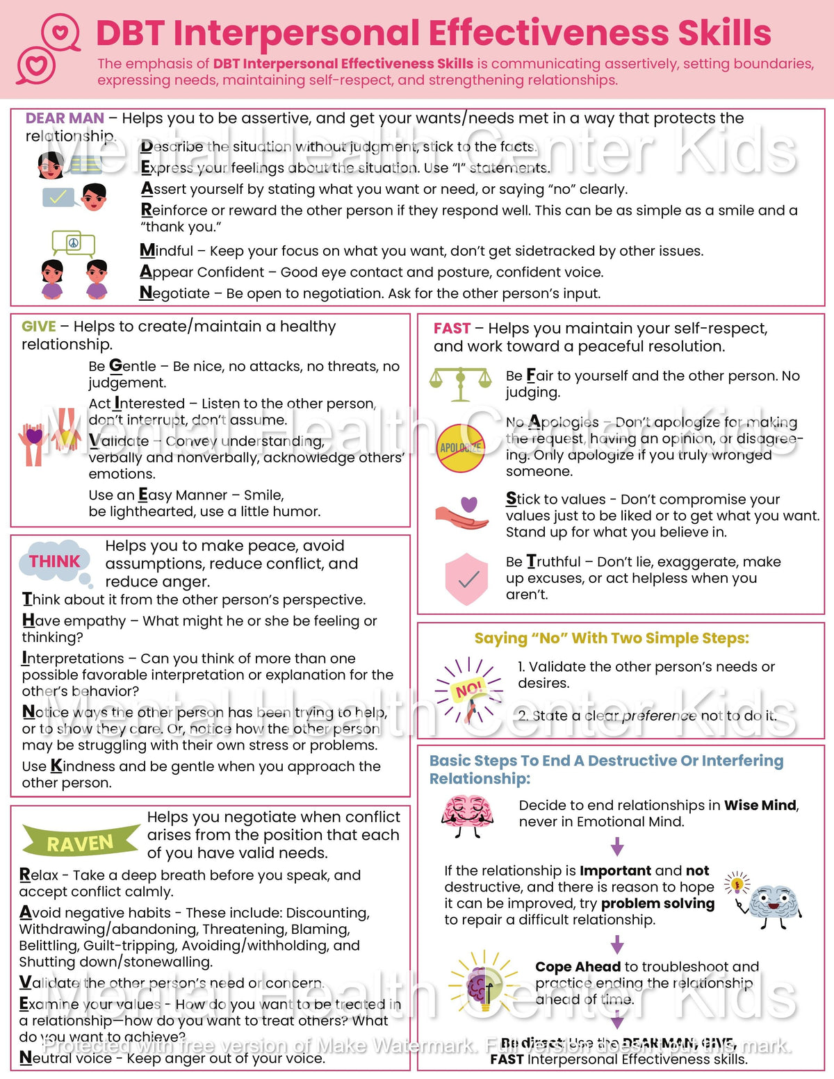 DBT Coping Skills (PDF) – Mental Health Center Kids
