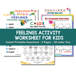 Feelings Activity Worksheet – Mental Health Center Kids