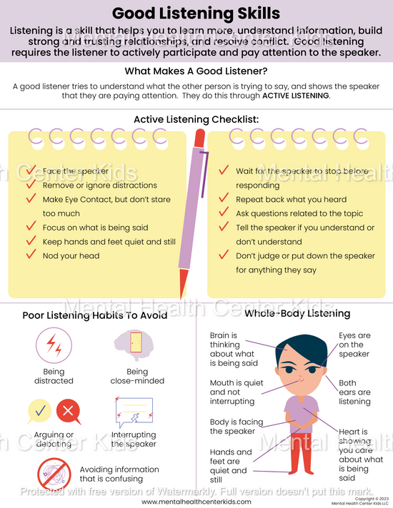 Good Listening Skills – Mental Health Center Kids