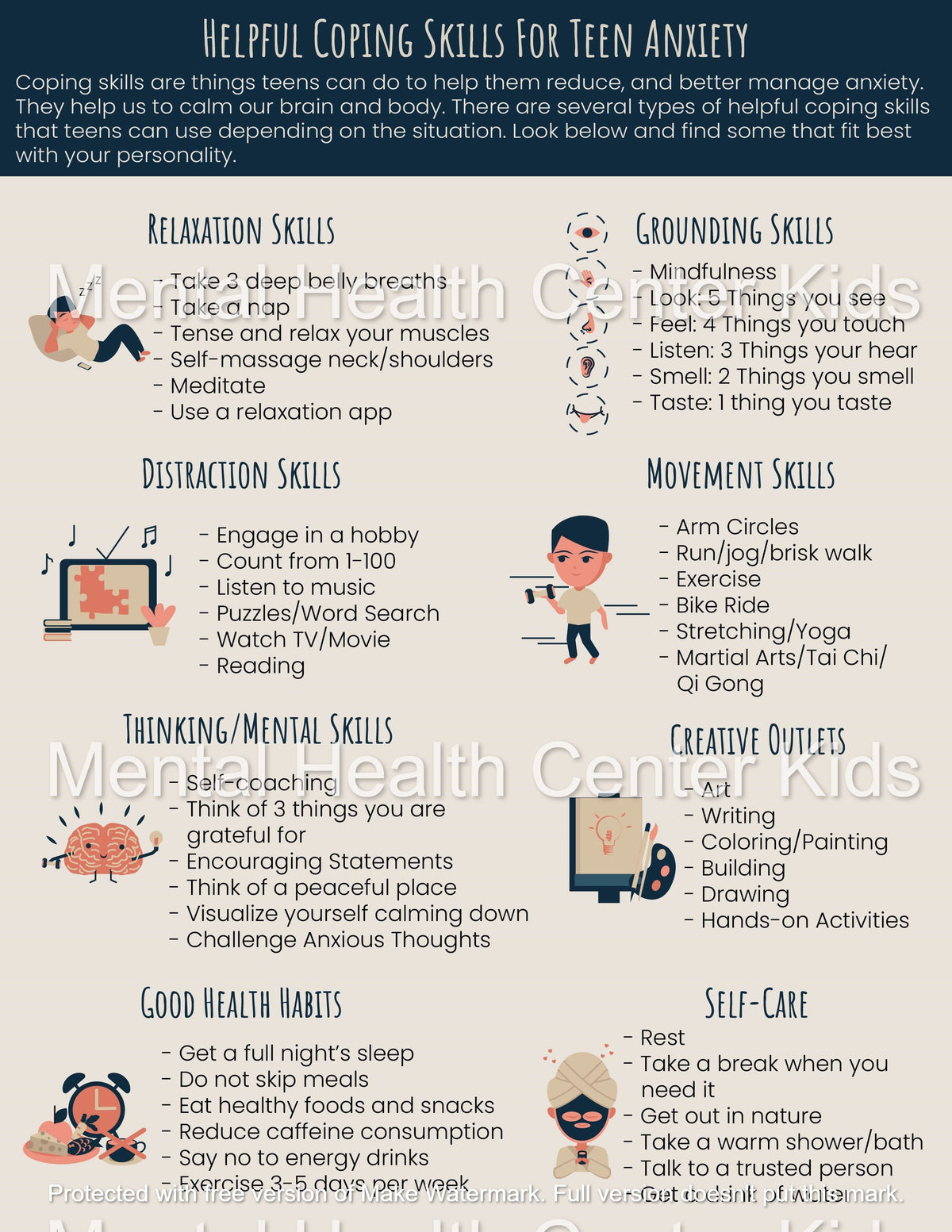 Helpful Coping Skills for Teen Anxiety – Mental Health Center Kids