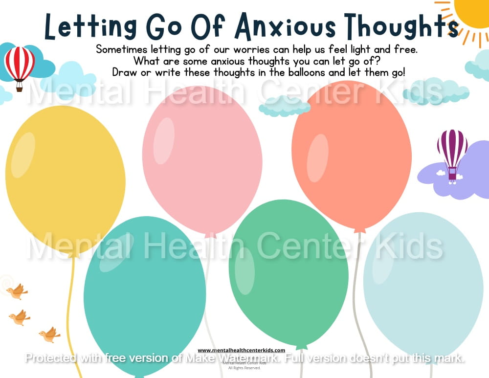 letting go of anxious thoughts