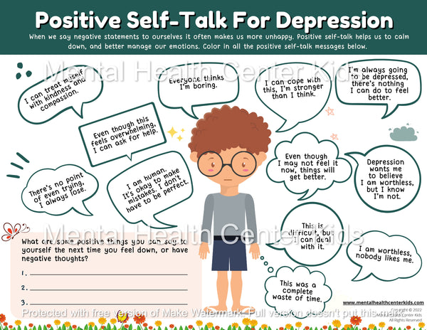 Positive Self-Talk for Depression – Mental Health Center Kids