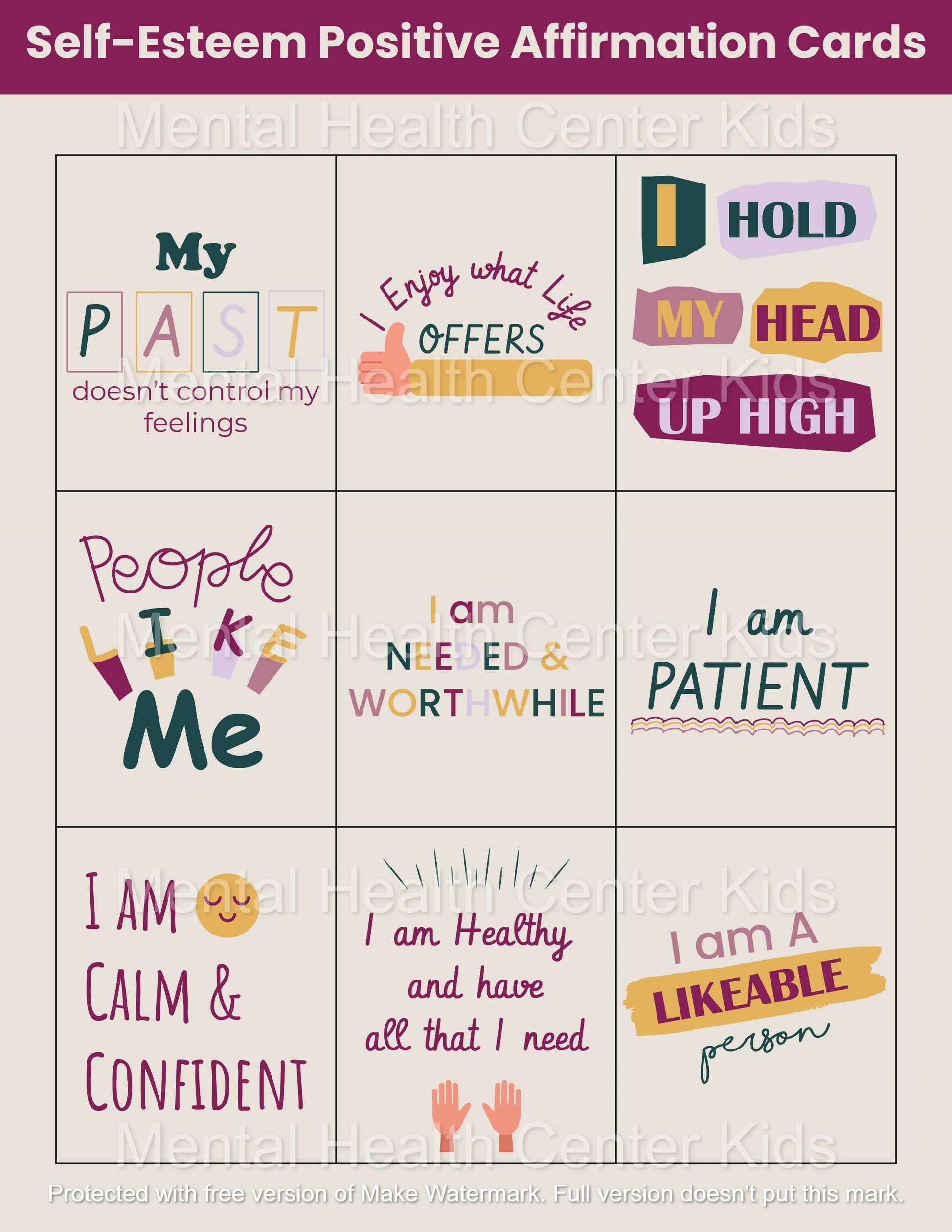 positive affirmations cards