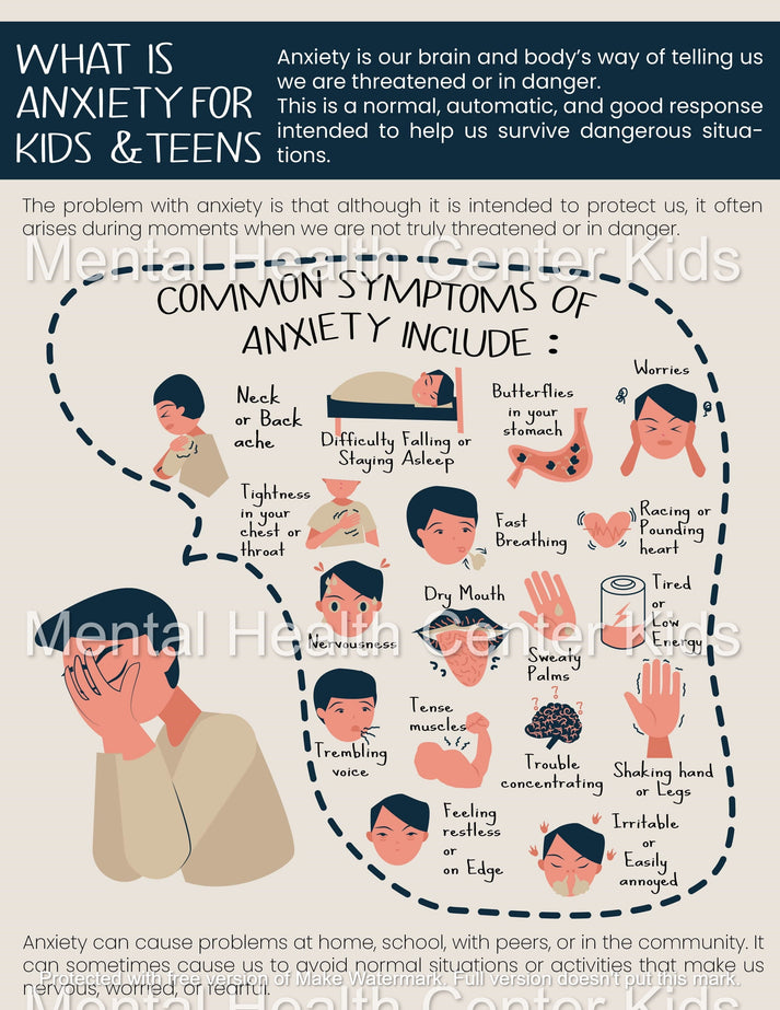 What is Anxiety for Kids and Teens – Mental Health Center Kids