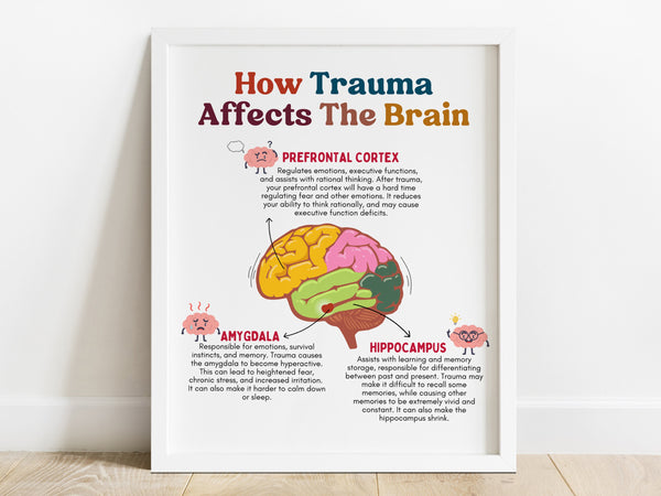How Trauma Affects The Brain Poster – Mental Health Center Kids