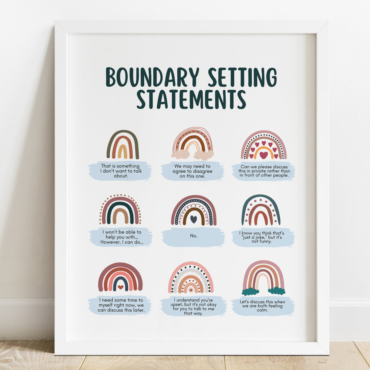 Boundary Setting Statements – Mental Health Center Kids
