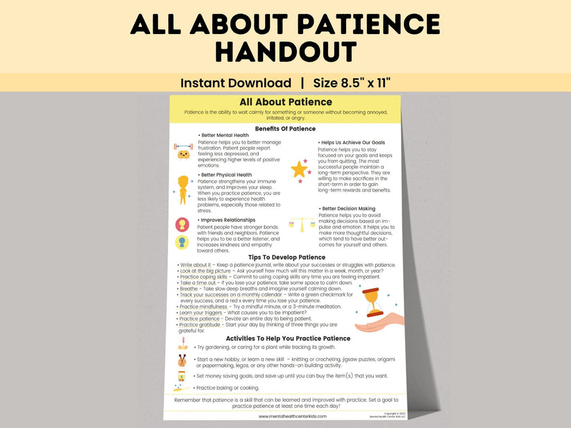 All About Patience – Mental Health Center Kids