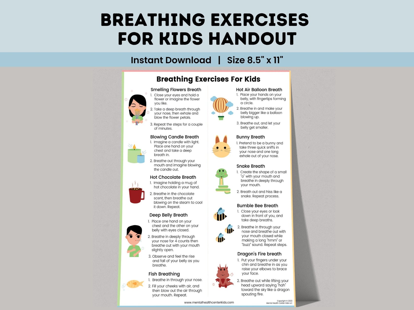 Breathing Exercises (PDF) – Mental Health Center Kids