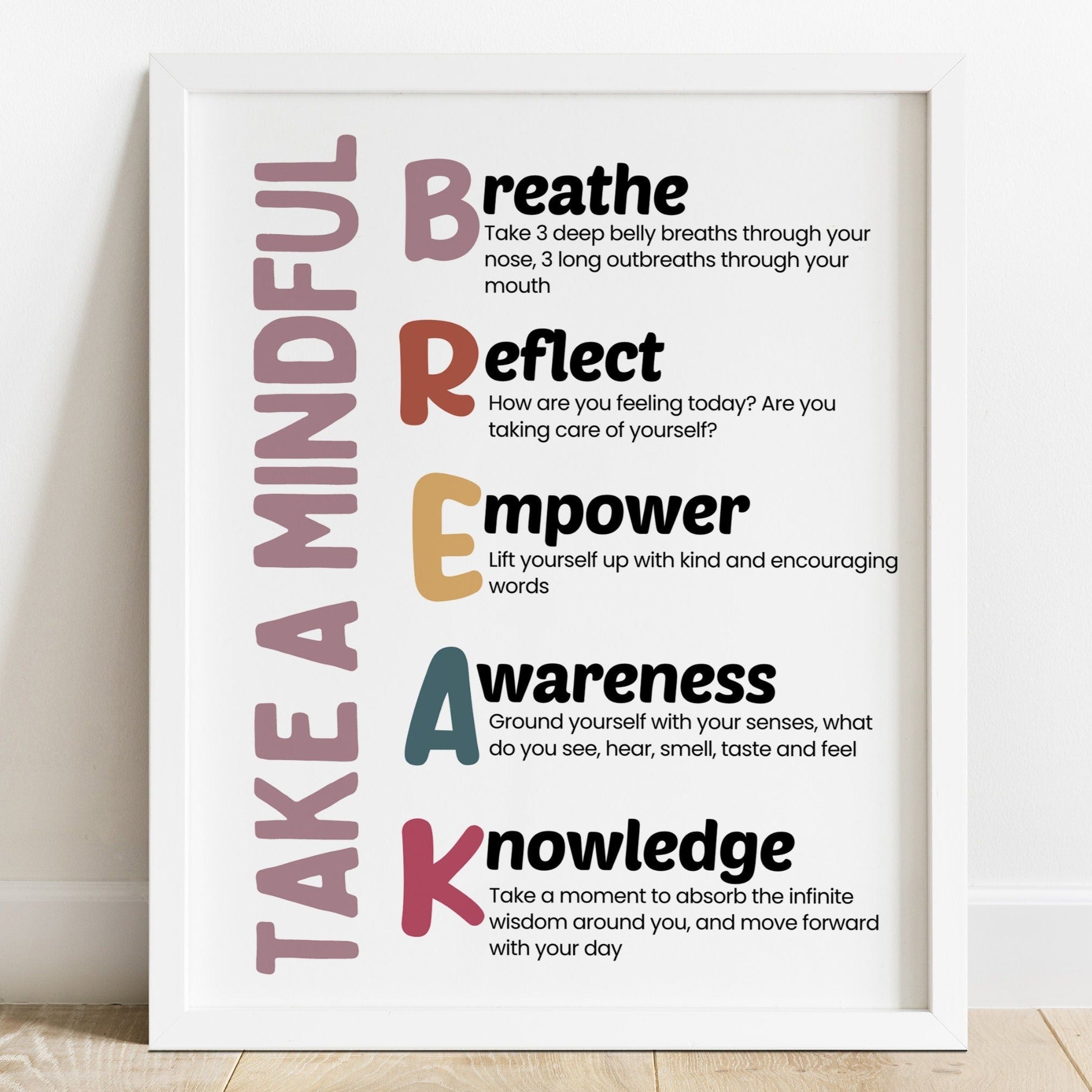 Mental Health Awareness Healthy Body Healthy Mind' Poster 18x24