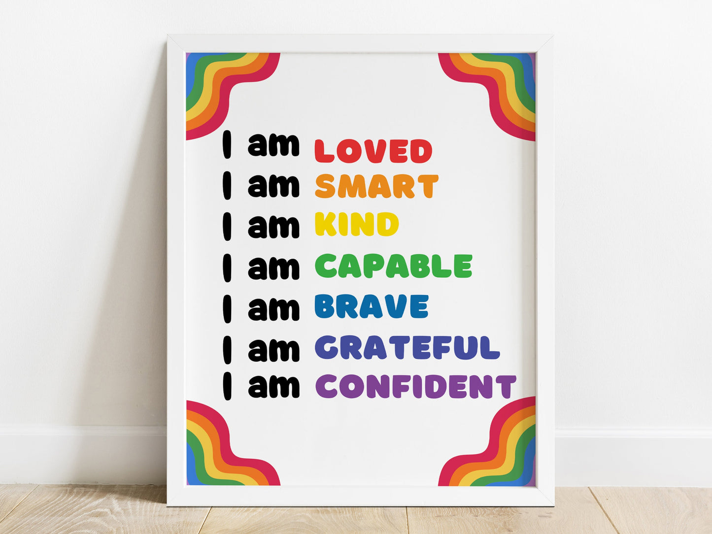 Positive Affirmations Poster For Kids