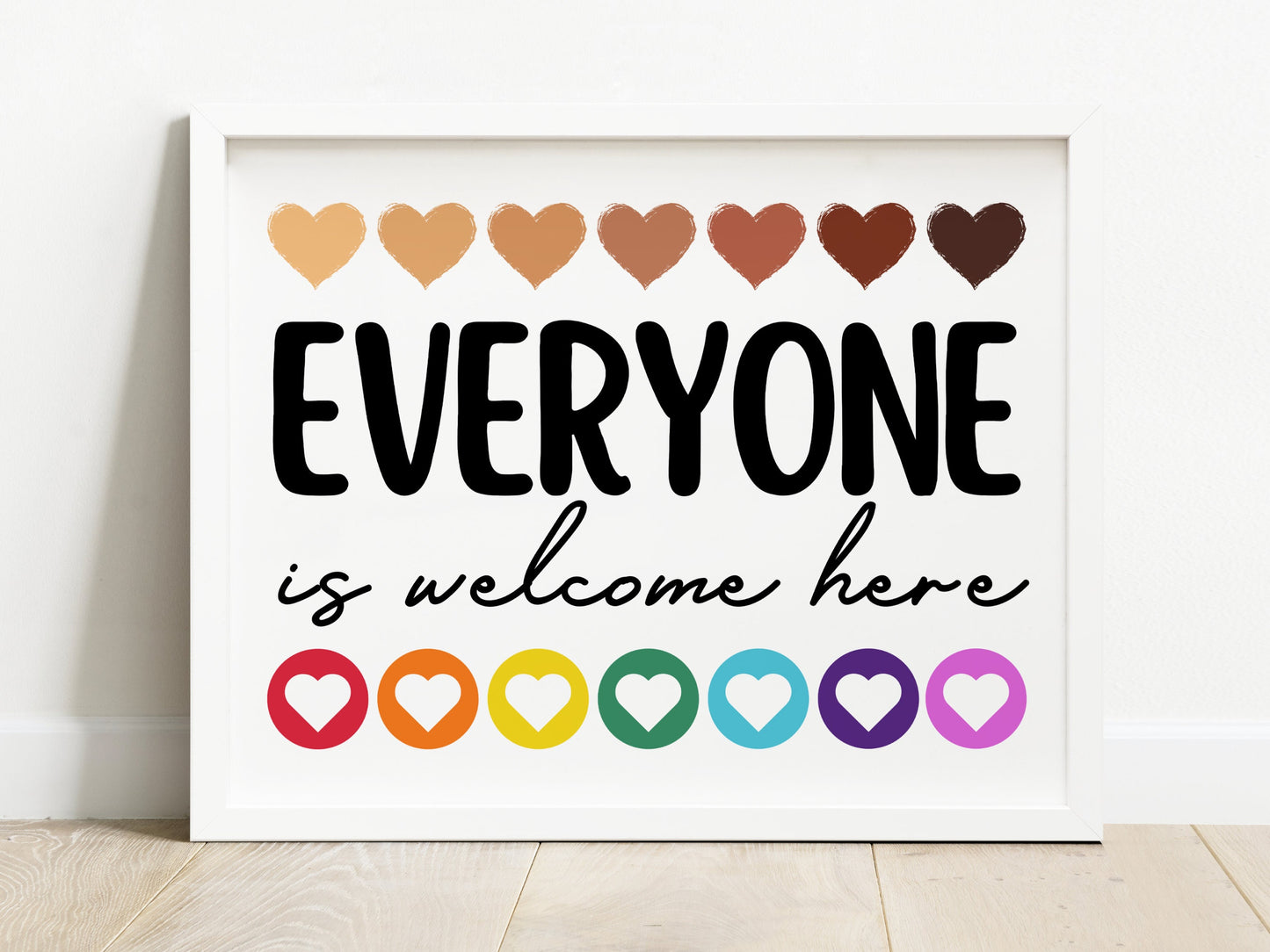 Everyone Is Welcome Here Sign