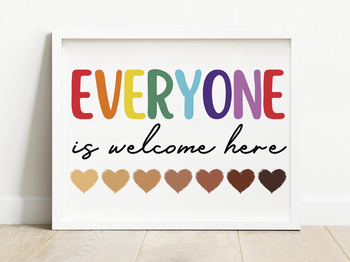 Everyone Is Welcome Here Poster – Mental Health Center Kids