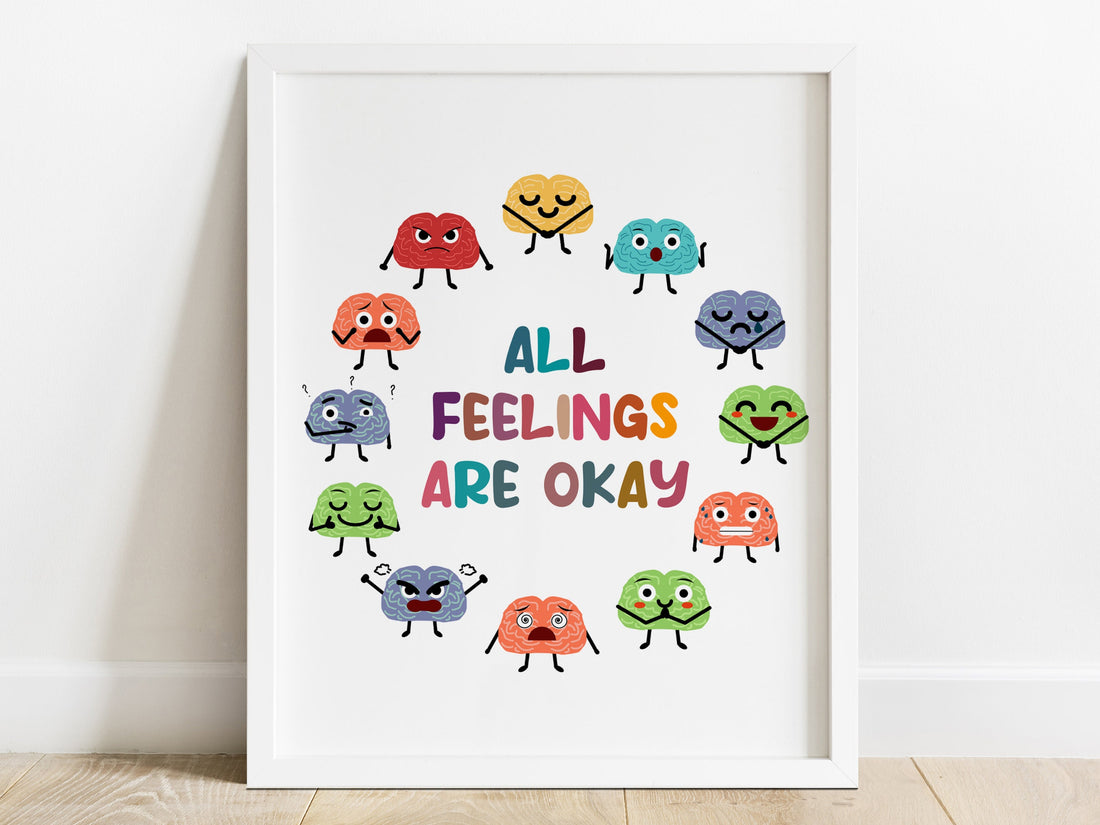 All Is Okay All Feelings Are Okay Emoji Poster – Mental Health Center Kids