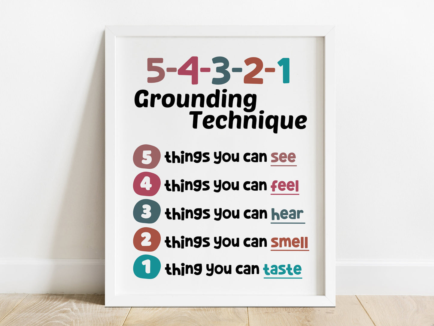 54321 Grounding Technique Poster