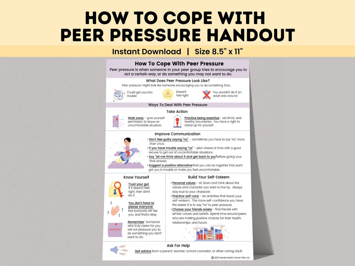 How to Cope with Peer Pressure – Mental Health Center Kids