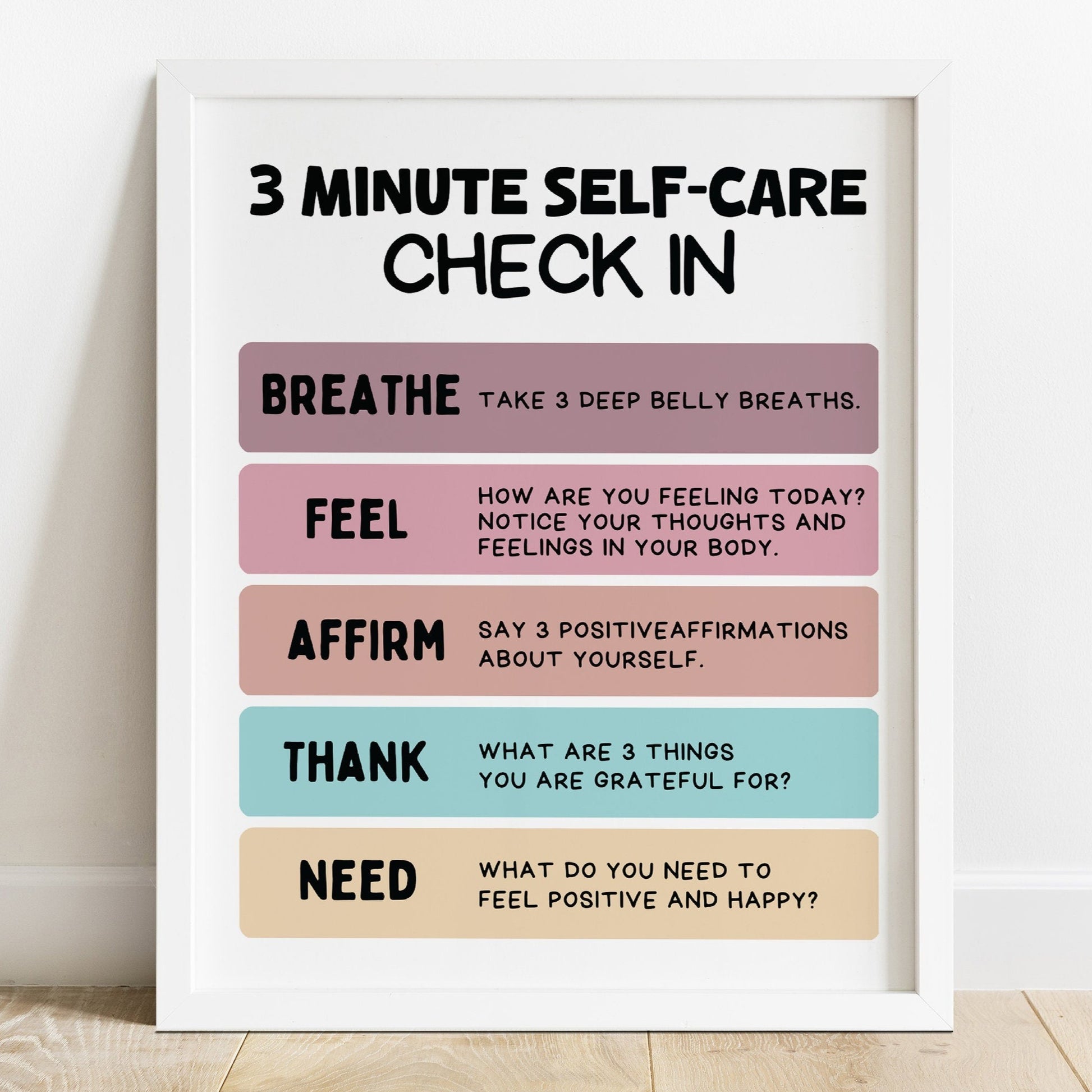 3 Minute Self-Care Check In – Mental Health Center Kids